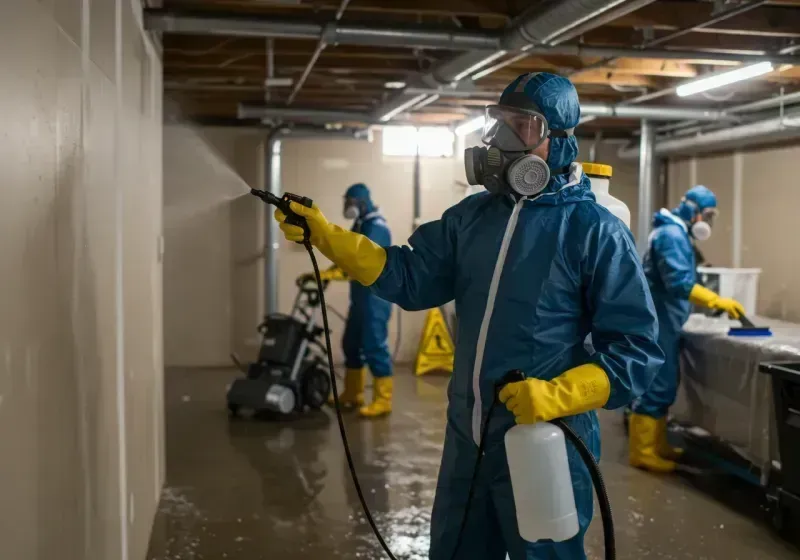 Basement Sanitization and Antimicrobial Treatment process in New Paltz, NY